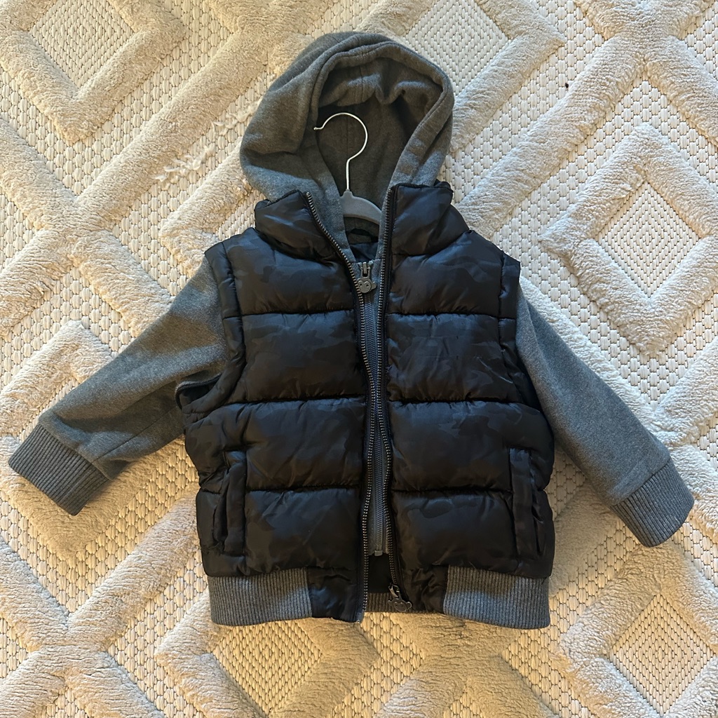 Appaman Black Camo Turnstile Convertible Jacket Boys 2t